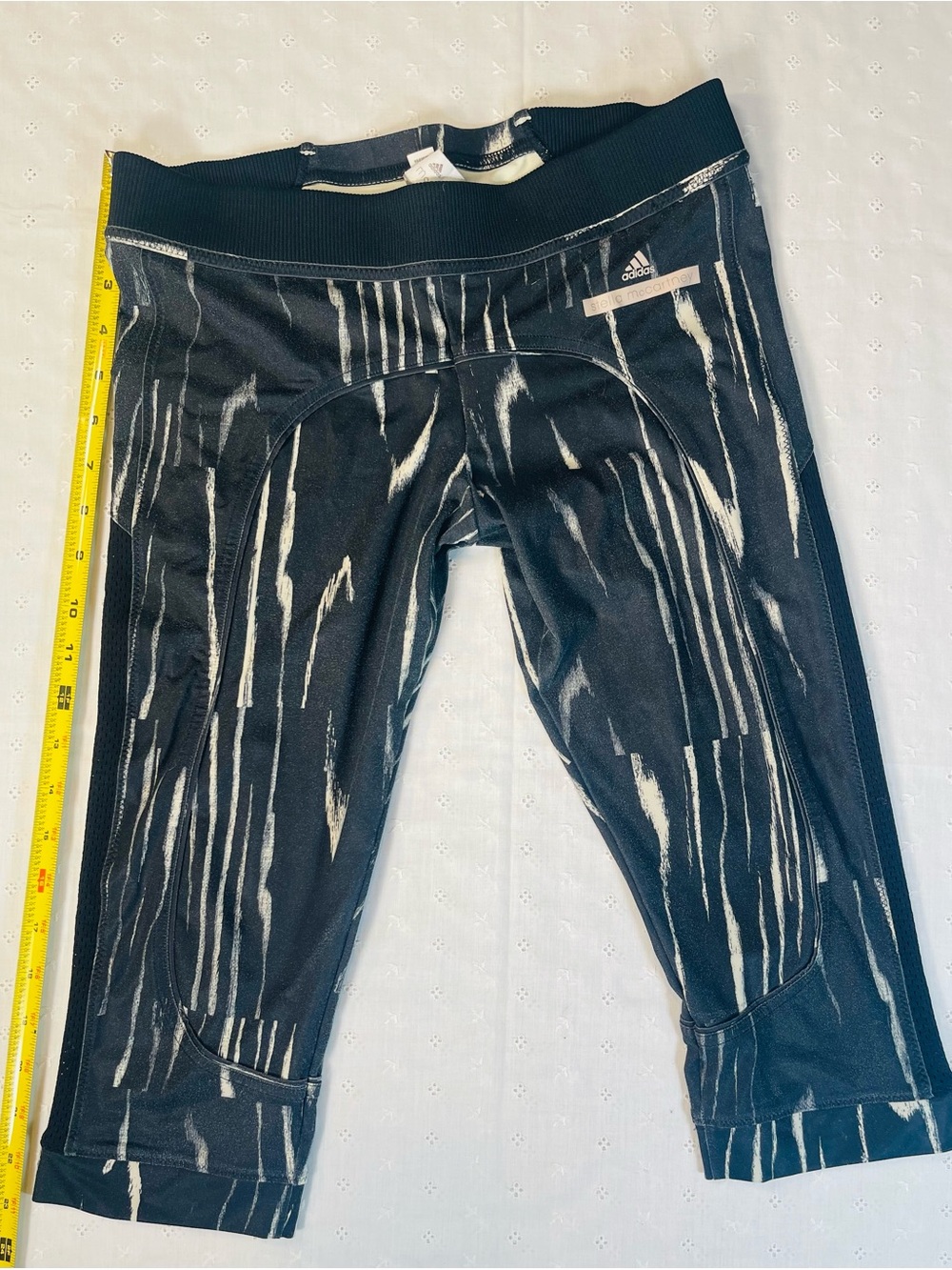 Stella for Adidas Black and White Patterned Capri Leggings
